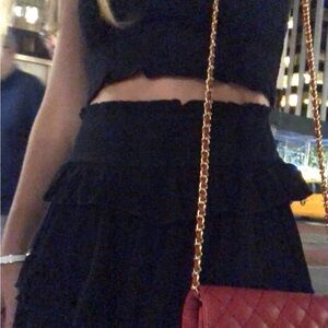 Free people Black Skirt Set